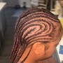 8 Straight Back Stitched Cornrows