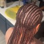 12 Straight Back Stitched Cornrows