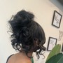 Natural updo w/curls