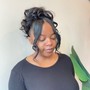 Natural updo w/curls