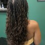 Med knotless bohemian Braids with hair