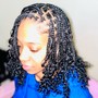 Smedium Boho knotless braids human hair