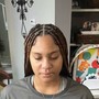 Medium Distressed locs w/ bangs