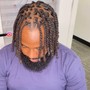 Invisible locs with hair added