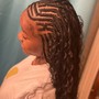 Tribal Braids/ half individual half feedin