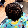 Kid's Cornrows with Added Hair