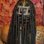 Bohemian knotless Braids small (human hair)