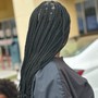 Medium box braids midback length