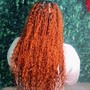 Knotless French curly (medium size)