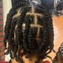 Two strand twists added hair