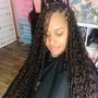 Full Medium Bohemian Goddess knotless Box Braids