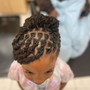 Cornrows with Clients Natural Hair