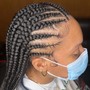 Knotless/ Half up ( with front cornrows