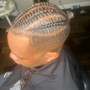 Men stitch braids