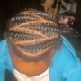 Men stitch braids