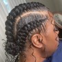 Cornrow braided ponytail