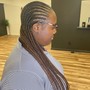 Smedium knotless braids