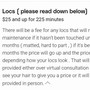 Locs ( please read down below)