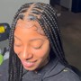 Medium knotless braids (hair provided)