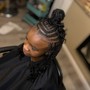 Men’s Cornrows Extensions (feed-in)