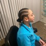 Tribal braids with smedium knotless