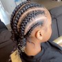 feed in braided ponytail