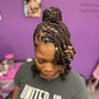 Quick Weave over (LOCS) half up half down