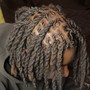 Barrel twist on locs