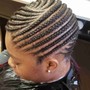 Kid's Cornrows With Added Hair