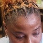 Cornrows without hair added