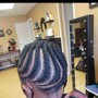 Cornrows without hair added