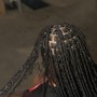 Small box braids (mid back)