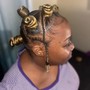 Bantu Knots w/ weave