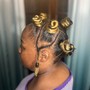 Bantu Knots w/ weave