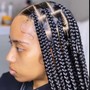 Long Box Braids with human Hair on tips