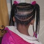 Kids braids with weave