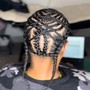 Men's Braids & Blow Out W/ Design