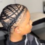 Men's Braids & Blow Out W/ Design