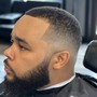 Haircut with beard trim