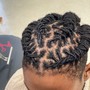 Two strand twist on natural hair