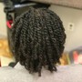 Two strand twist on natural hair