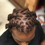 Two strand twist on natural hair