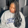 Medium French Curl Knotless Braids