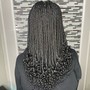 Knotless braids middle back