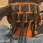 Long Box Braids with human Hair on tips