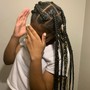 box braids ( extensions added)