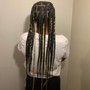 box braids ( extensions added)