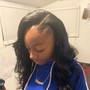 Women's basic natural part sew in