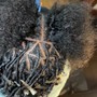 Wash an detangle natural hair