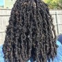 Medium Shoulder Length Faux Loc Extensions